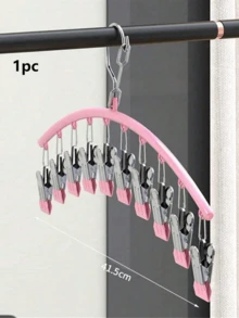 1 chiếc kẹp sấy vải cong bằng thép không gỉ, móc treo quần áo chống gió đa năng cho tủ quần áo, ký túc xá, trang trí - Nhiều màu - Xem 13