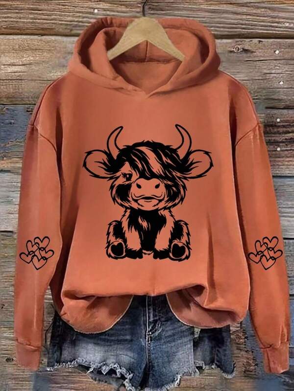 A Set Of Girls' Casual Printed Hoodies With Hoodies For Autumn And Winter Students' Young Children's Clothing - Long Sleeves With Plush And Thick Top - Bright Hoodies Bring Color And Joy To Every Child's Life! Hoodies Tween Girl Clothes Tween Girl Clothes Girls