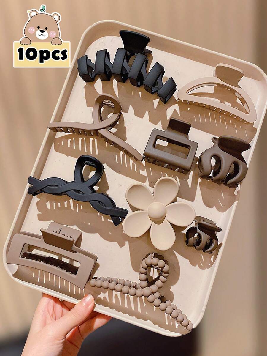 10pcs Multi-Color Vintage Hair Clips, Great Gift For Girls - Travel Essential