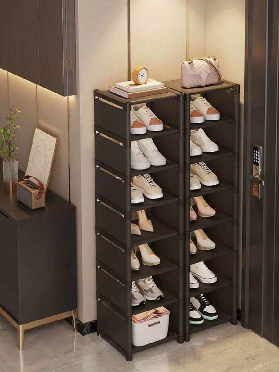 1 szt. 8-poziomowy prosty stojak na buty do domu, wielowarstwowa pyłoszczelna szafka na buty do pokoju w akademiku, salonu