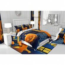 Halloween Sherpa Blanket Throw 50"X60" Pumpkin Fleece Throw Blanket For Bed Sofa Couch Kids Boys Girls Decor Ghost Plush Blanket Pink Fuzzy Blanket Flannal Blanket - 藍色 橘子 - 查看 6