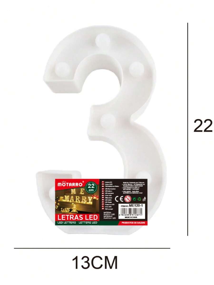 Decorative LED Numeral 3 Best Gifts