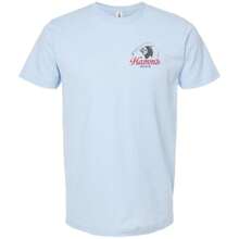 Hamms Beer Golf Swing Blue Colorway Front And Back Print T-Shirt - Blue - View 3