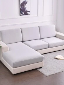 1 件天鹅绒沙发座套，4 季通用弹性沙发套，防尘、防猫抓、可拉伸、可清洗、耐用，适用于卧室、办公室、客厅 - 淺灰色 - 查看 1