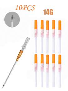 3/10/20/50 支穿刺针 316L 不锈钢无菌穿刺针 14G 16G 18G 20G 22G 耳鼻唇腹部穿刺工具 - 如圖 - 查看 25