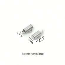 10pcs Stainless Steel Crimp End Beads Slide End Clasp With Chain Buckles Tubes Slider End Caps Connectors DIY Jewelry Accessories