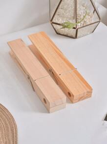 1 件巨型衣夹浴室毛巾架，超大木夹毛巾架套装，适用于浴室、农舍装饰壁挂式毛巾架、多功能家居洗衣装饰、毛巾架或挂钩 | 浴室配件墙面装饰