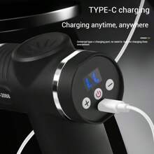 1pc Portable Deep Tissue Massage Gun With 12 Heads,USB Rechargeable, Deep Tissue Percussion Electric Muscle Massager