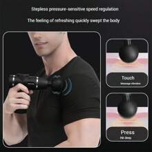 1pc Portable Deep Tissue Massage Gun With 12 Heads,USB Rechargeable, Deep Tissue Percussion Electric Muscle Massager