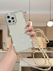 Ốp điện thoại 1 dây đeo vai họa tiết Rhinest màu trắng tương thích với iPhone 7/8/SE2/IPhone7p/8p/IPhone X/XS/XR/IPhoneXS Max/IPhone11/IPhone11 Pro/IPhone11 Pro Max/IPhone 12/Phone 12 Pro/IPhone11 Pro Max/IPhone 12/IPhone 12 Pro/IPhone12 Pro Max/IPhone 13/IPhone 13 Pro/IPhone 13 Pro/IPhone 13 Pro Max/IPhone 14/IPhone 14 Pro/IPhone 14 Plus/IPhone14 Pro Max/IPhone 15/IPhone 15 Pro/IPhone 15 Plus/IPhone15 Pro Max - Trong sáng - Xem 7