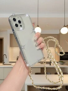 Ốp điện thoại 1 dây đeo vai họa tiết Rhinest màu trắng tương thích với iPhone 7/8/SE2/IPhone7p/8p/IPhone X/XS/XR/IPhoneXS Max/IPhone11/IPhone11 Pro/IPhone11 Pro Max/IPhone 12/Phone 12 Pro/IPhone11 Pro Max/IPhone 12/IPhone 12 Pro/IPhone12 Pro Max/IPhone 13/IPhone 13 Pro/IPhone 13 Pro/IPhone 13 Pro Max/IPhone 14/IPhone 14 Pro/IPhone 14 Plus/IPhone14 Pro Max/IPhone 15/IPhone 15 Pro/IPhone 15 Plus/IPhone15 Pro Max - Trong sáng - Xem 8