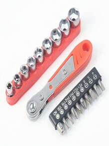 1 Miếng Mini Cờ lê Hai cách Cờ-lê 1/4 Inch Hình lục giác Nhanh Giải phóng Ổ cắm Góc vuông Xử lý Sửa chữa Từ tính 90 Độ Có thể mặc đảo ngược Xử lý - trái cam - Xem 9