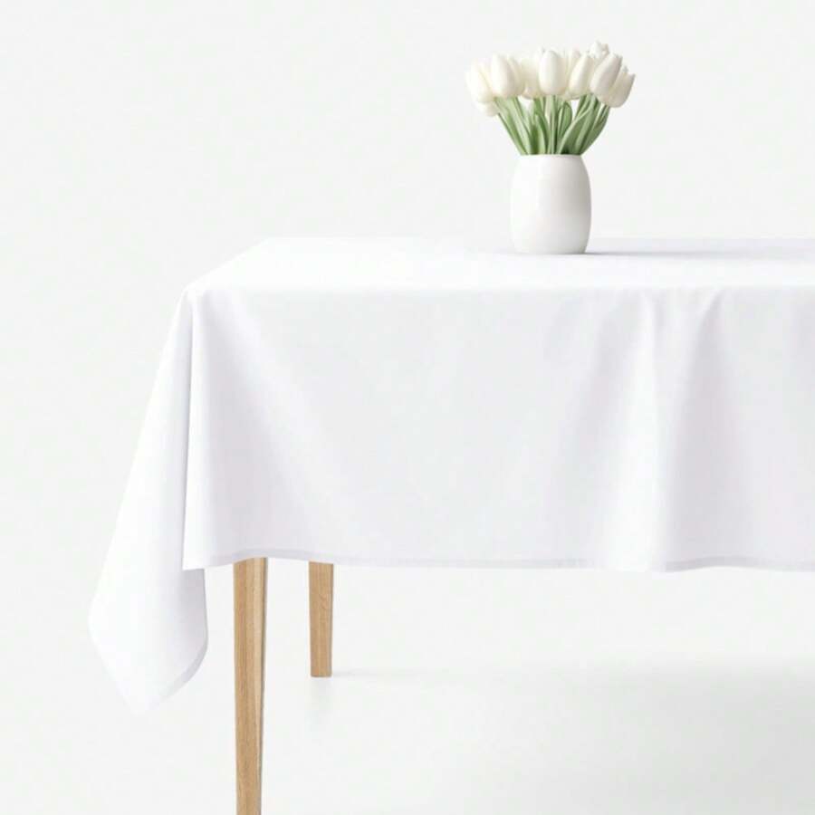 Tablecloth 2.20x1.50m 6 Seats Party Buffet Restaurant - White - View 1