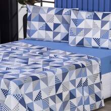 4-Piece Double Bed Sheet Set Percale 100% Cotton - CL07 - Xem 1