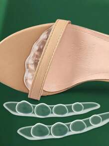 2pcs Anti-Slip Metatarsal Pads, Transparent Semi-Size Invisible Insoles, Non-Slip Wear-Resistant Insoles For High Heels Women Pumps And Men Sneakers Shoes Summer Daily Wear