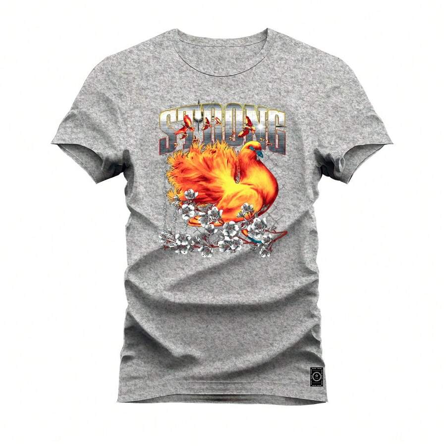 Nexstar T-Shirt Unisex Printed Cotton Shirt Printed Strong - 灰色 - 查看 1