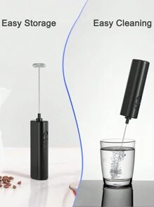 AOYI 1 pieza Batidor de mano portátil y mini para café y leche que funciona con batería AA