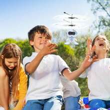 RC Flying Robot Toy Mini Drone For Kids 5-12 – Induction Drone For Boys Girls, Indoor Outdoor Games Birthday Gift - 白色 - 查看 10