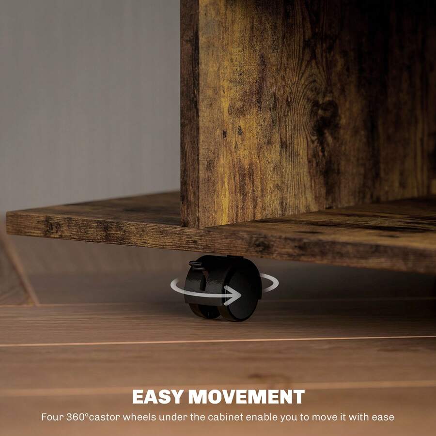 Modern TV Stand Storage Shelves Table Mobile Bedroom