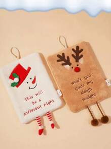 1pc Christmas Hanging Hand Towel For Kitchen, Bathroom, Quick Dry Absorbent Decorative Cloth