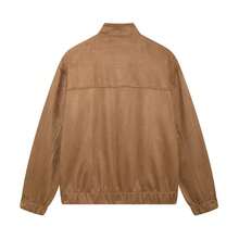 Women's Casual Everyday Retro Bomber Jacket, Autumn - Brown - View 5