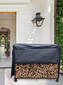 Anwick Firewood Rack Stand 4ft Heavy Duty Logs Holder For Outdoor Indoor Fireplace Metal Wood Pile Storage Stacker Organizer, Matte Black - 黑色 - 查看 5