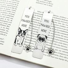 A Cute Pet Dog Bookmark, Suitable For Office, Learning, And Writing. Choose One To Accompany You Home During Reading Time!,School Supplies,Back To School - Black and White - View 5