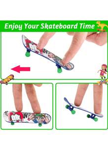 20/15/10/5 Stück Mini, süße Teen Finger Skateboards, Karnevals Party Bevorzugungen, Geburtstags Stressabbau Finger Spielzeug (Zufällige Farbe & Stil, kann vom Bild abweichen)