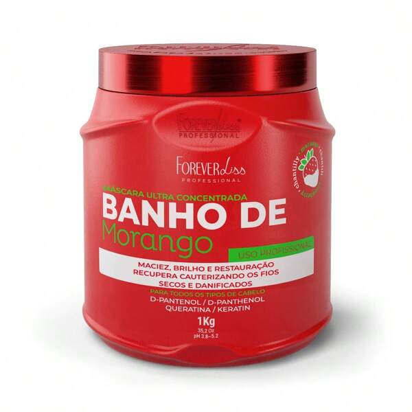 FOREVER LISS Máscara Banho De Verniz Morango Forever Liss 1Kg