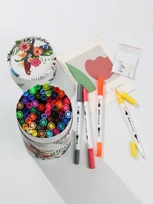 60 支/包双头染发笔，专为学生和艺术工作室使用而设计 - 彩色 - 查看 10