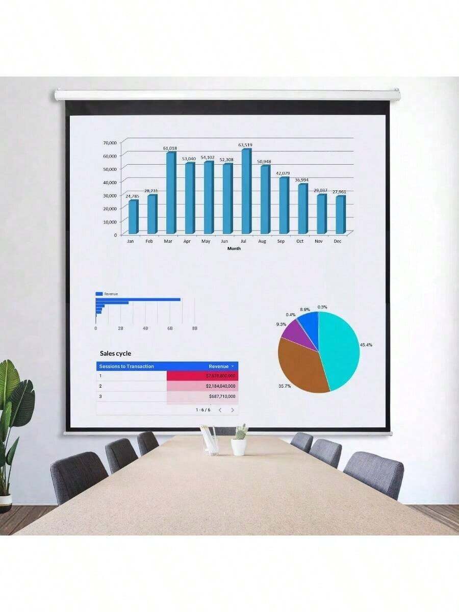 120 Inch Projector Screen Projection Screen Manual PullDown High