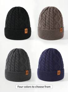 1-3 件/套男士冬季针织帽、围巾、触摸屏手套套装、保暖衬里、菱形和雪花提花图案、适合滑雪、旅行、骑自行车、驾驶、男士礼物、日常使用冬季配饰冬季服装 - 彩色 - 查看 5