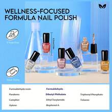 Morovan 指甲油套装 指甲：银河闪光金银红 6 色闪亮系列快干指甲油套装 普通指甲油散装 8ml 0.27oz 脚趾甲手指指甲油 女士 DIY 圣诞指甲礼物 美甲用品 - 彩色 - 查看 4