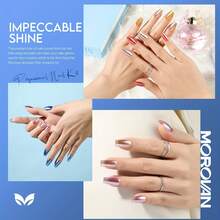 Morovan 指甲油套装 指甲：银河闪光金银红 6 色闪亮系列快干指甲油套装 普通指甲油散装 8ml 0.27oz 脚趾甲手指指甲油 女士 DIY 圣诞指甲礼物 美甲用品 - 彩色 - 查看 3