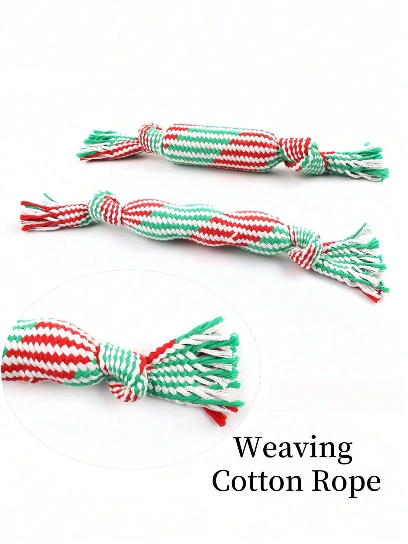 New Christmas Color Pet Chew Vocalization Toy Cats & Dogs Knotted