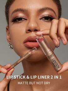 Ushas, 12-Color Matte Lipstick And Lip Liner Duo Set - Achieve Flawless, Long-Lasting Matte Finish With Precise Contouring, Moisturizing Formula For All Skin Types, Perfect For Any Occasion, Ideal Gift - Nhiều màu - Xem 5