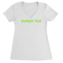 Bumpin' That  Music Ladies V-Neck T-Shirt - Black - View 2
