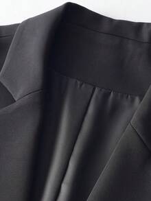 Solid Color Button Front Sleeveless Vest Jacket For Women, Elegant Lapel Neck Spring/Fall Fashion