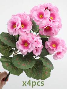 仿真花绣球花5头婚礼花束路引假花插花装饰仿真家居房间装饰 - 彩色 - 查看 14