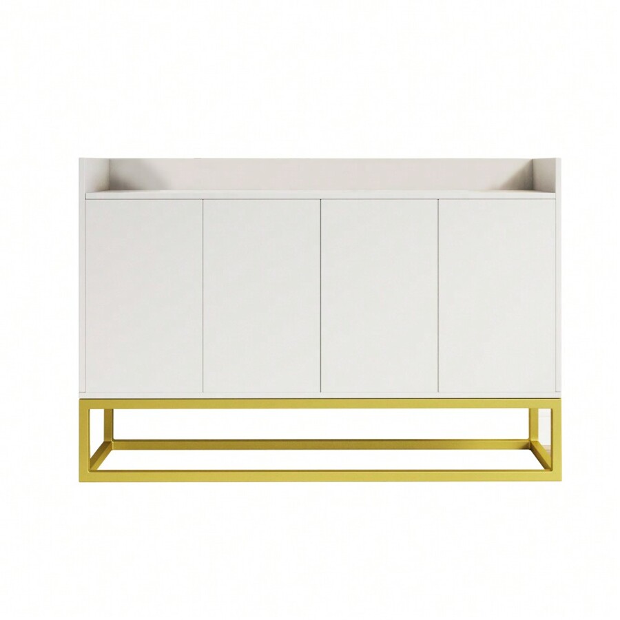 Stylish And Functional 4Door Storage With Square Metal Legs