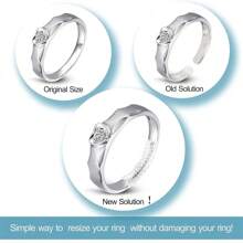 KLONKEE 1 Set de herramienta medidora de anillos, ajustador de anillo de resorte espiral, accesorios invisibles y transparentes para ajuste, herramienta para ajustar el tamaño de joyas, protector - ajustador - Ver 9