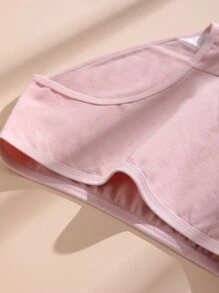 9 条装 女士三角内裤 高腰纯色三角裤 收腹提臀弹力运动内裤