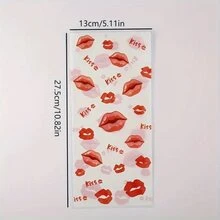 50 túi kẹo ngày lễ tình nhân, túi đựng bánh quy ăn nhẹ in hình tình yêu, túi quà tặng tiệc theo chủ đề đôi môi đỏ, bao bì thực phẩm cho doanh nghiệp nhỏ, vật dụng làm bánh - Nhiều màu - Xem 2