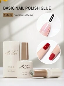 AiFer 1 lọ 15ml Gel phủ lì lâu trôi, tạo độ bóng và ngâm đèn LED làm móng hoàn hảo cho thiết kế nghệ thuật móng tay ngày lễ - Nhiều màu - Xem 1
