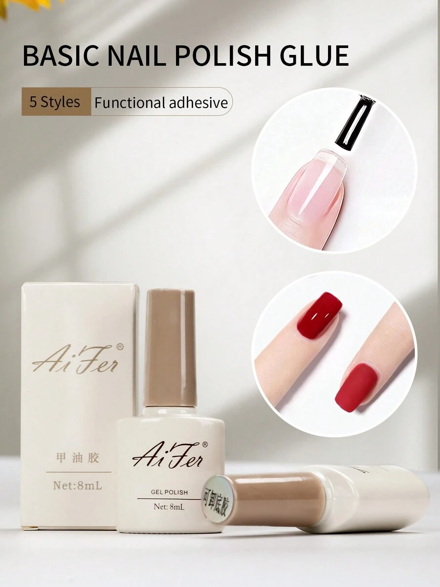 AiFer 1 lọ 15ml Gel phủ lì lâu trôi, tạo độ bóng và ngâm đèn LED làm móng hoàn hảo cho thiết kế nghệ thuật móng tay ngày lễ - Nhiều màu - Xem 1