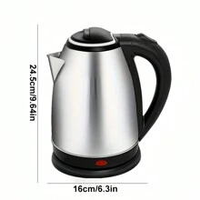 PANCERKA Stainless Steel Electric Kettle, 1.7 Liter Tea Kettle Electric & Hot Water Kettle, 1500W Fast Boil, Auto Shut-Off And Boil-Dry Protection, (EU Plug) - EU E Type Plug(220-240V) - View 2