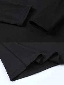 3件装男士黑色保暖内衣上衣，紧身保暖，舒适弹力，防寒睡衣，户外穿着，冬季保暖礼物