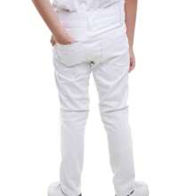Kit 2 Jeans Pants For Boys And Girls In Colors With Adjuster 01-08 - 黑與白 - 查看 3