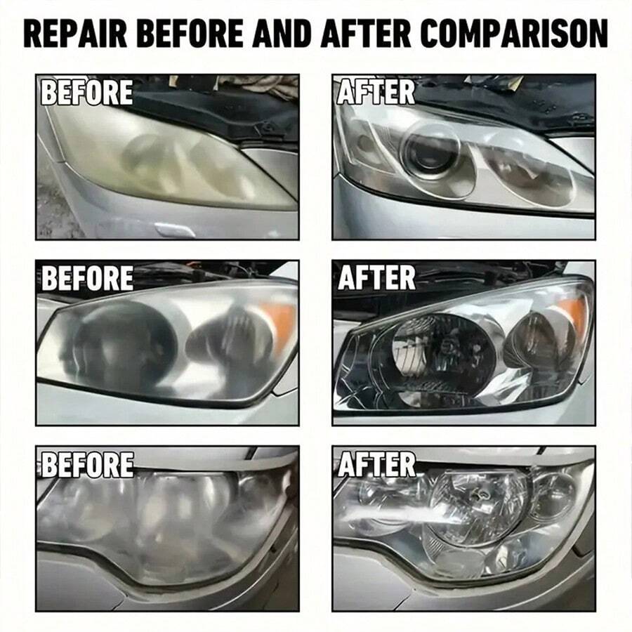 Headlight Restoration Kit, Headlight Lens Scratch Repair, Headlight