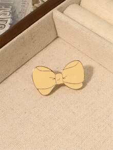 Yuan Shuo 1 件简约风格金属蝴蝶结领针胸针配饰适合女士外套' - 蝴蝶結領針 - 查看 6